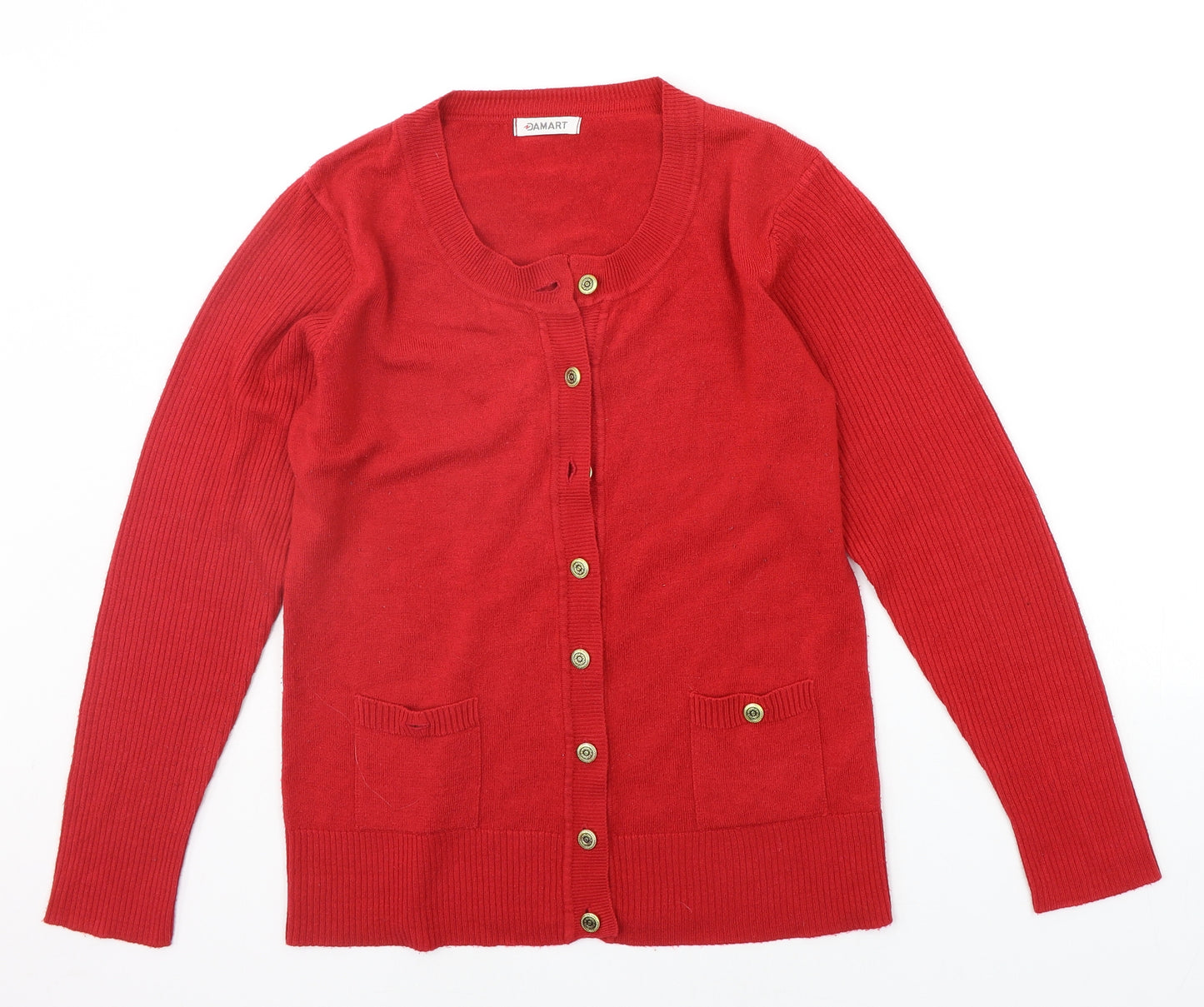 Damart Womens Red   Cardigan Jumper Size 12