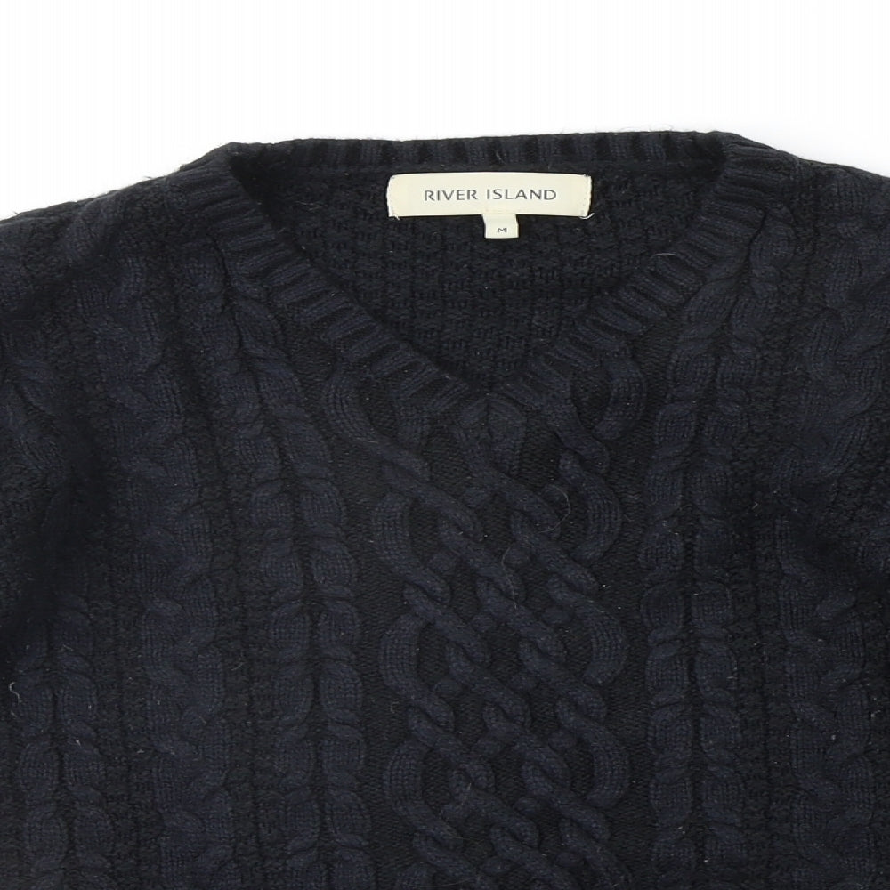 River Island Womens Black   Pullover Jumper Size M