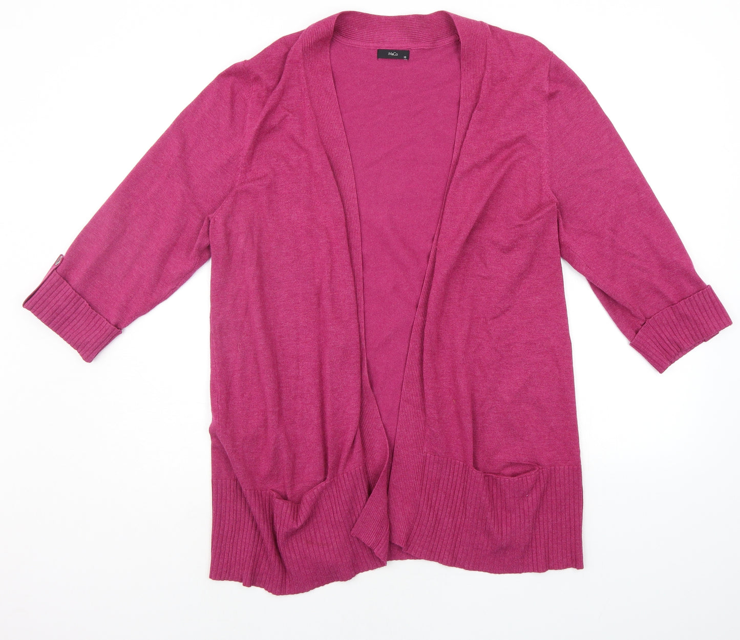 M&Co Womens Pink   Cardigan Jumper Size 18