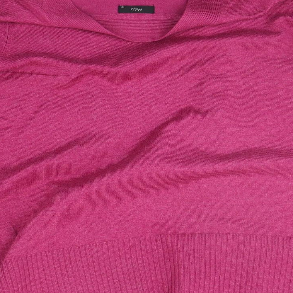 M&Co Womens Pink   Cardigan Jumper Size 18