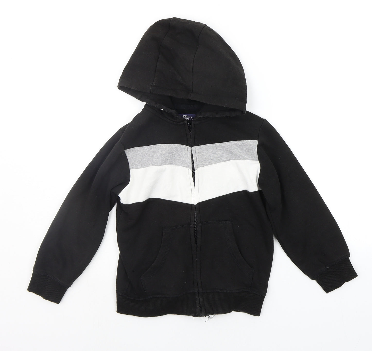 Matalan Girls Black   Full Zip Hoodie Size 6 Years