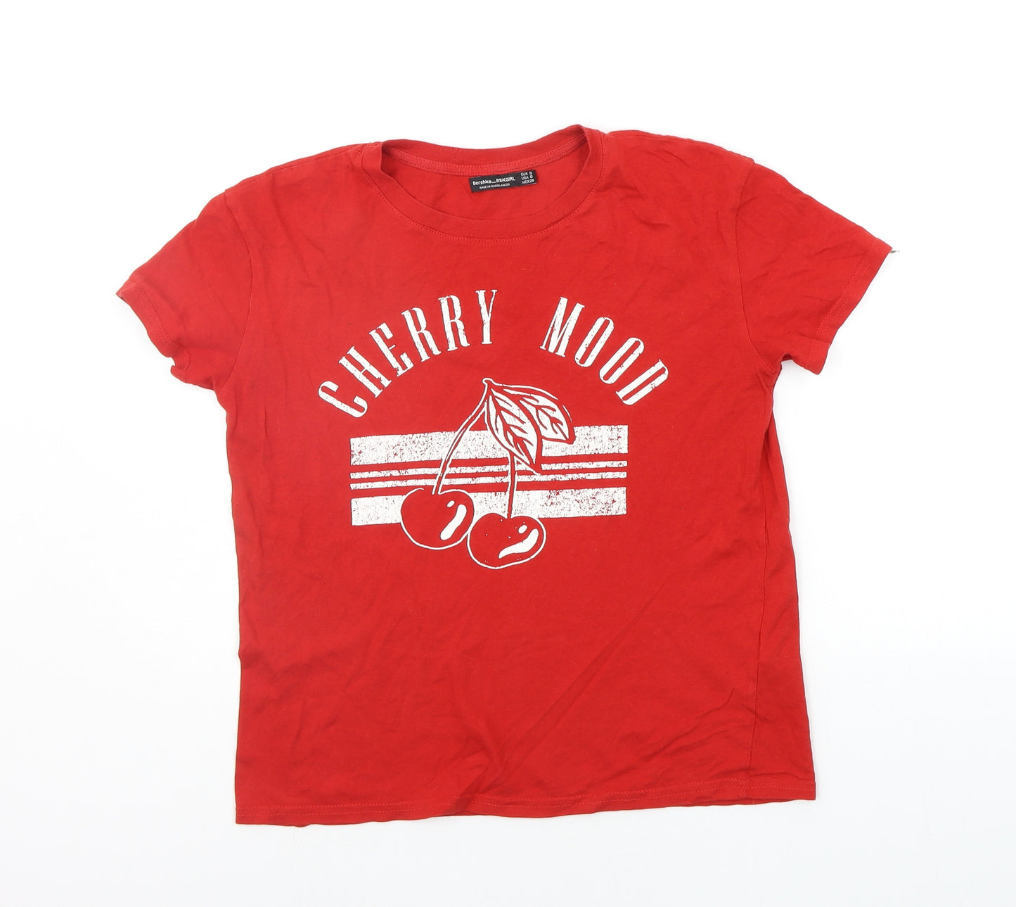 Berksha Womens Red   Basic T-Shirt Size S