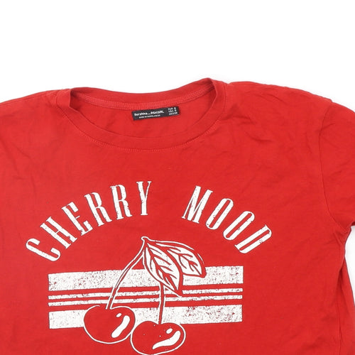 Berksha Womens Red   Basic T-Shirt Size S
