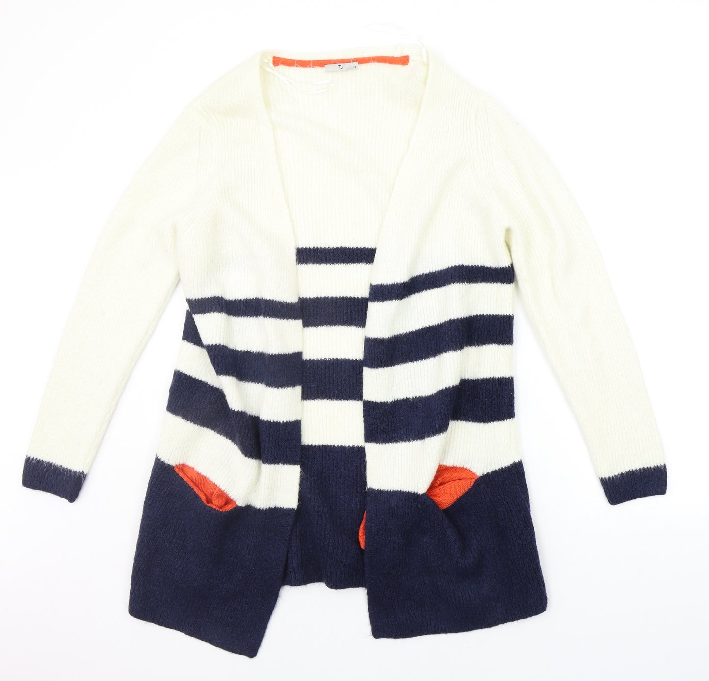 Marks and Spencer Womens White Polka Dot  Cardigan Jumper Size 10