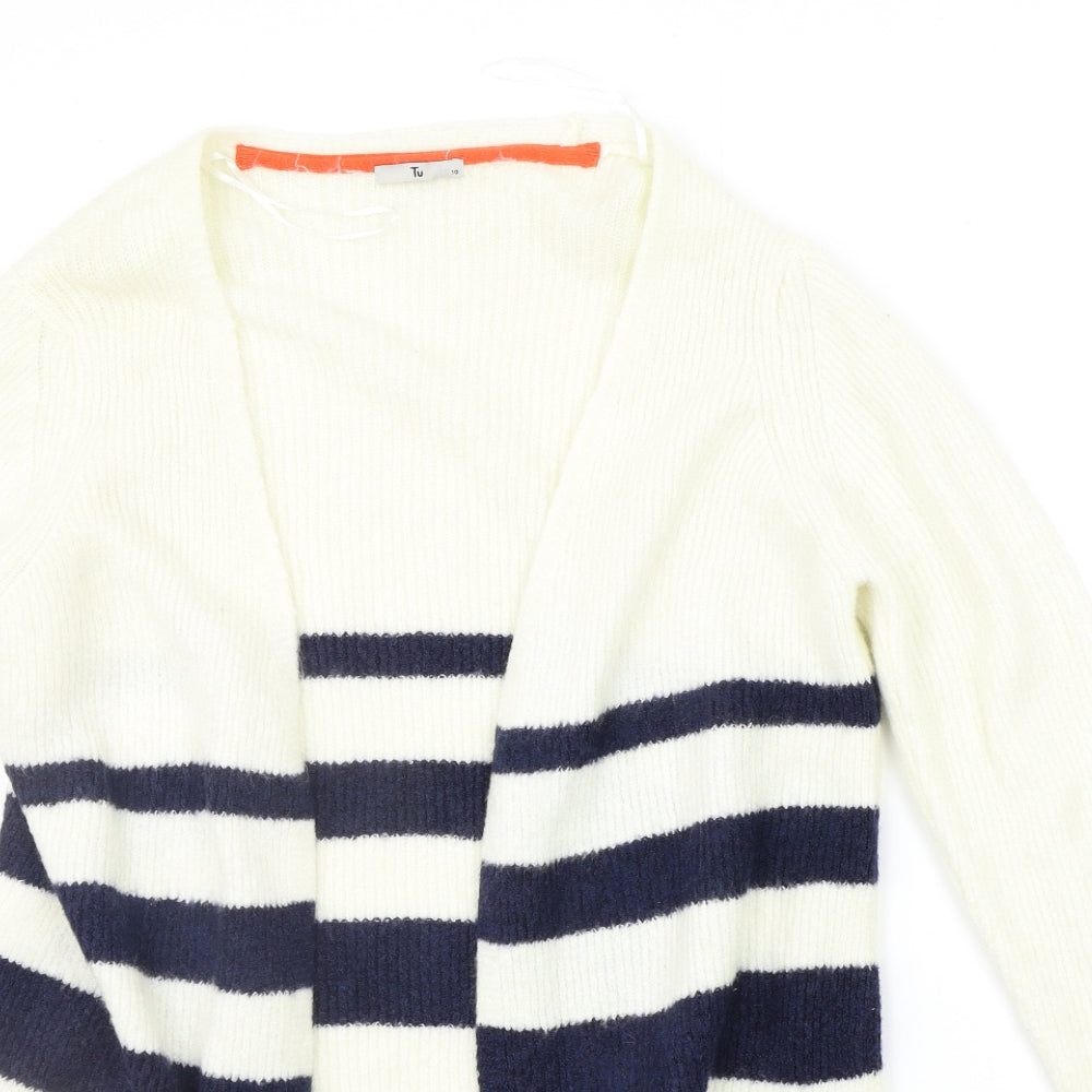 Marks and Spencer Womens White Polka Dot  Cardigan Jumper Size 10