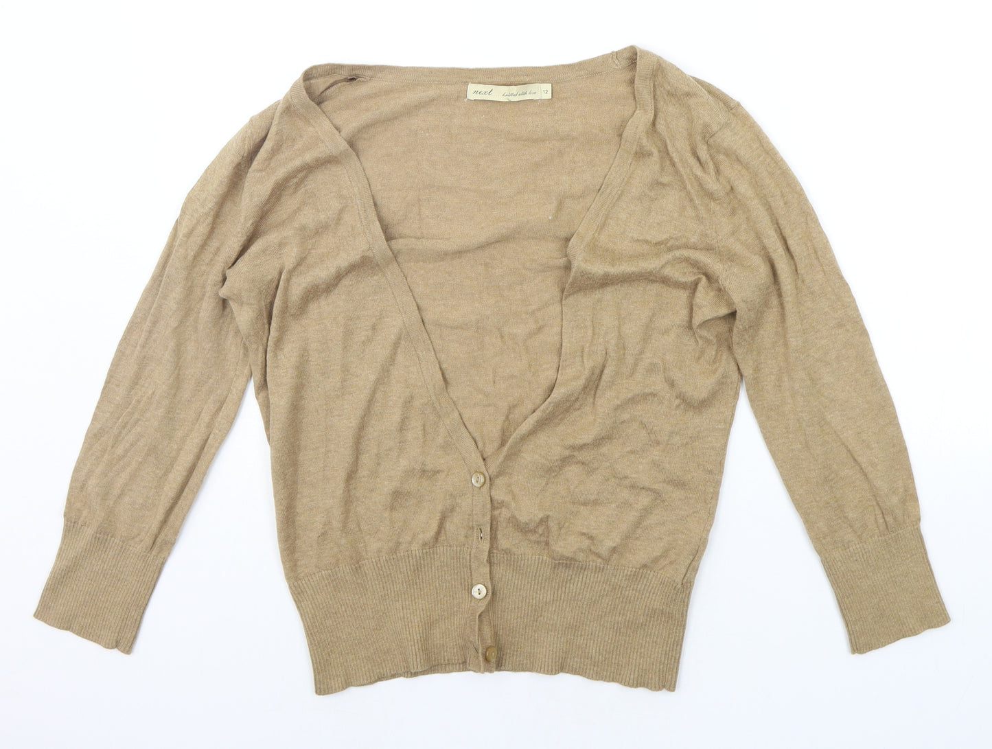 NEXT Womens Beige   Cardigan Jumper Size 12