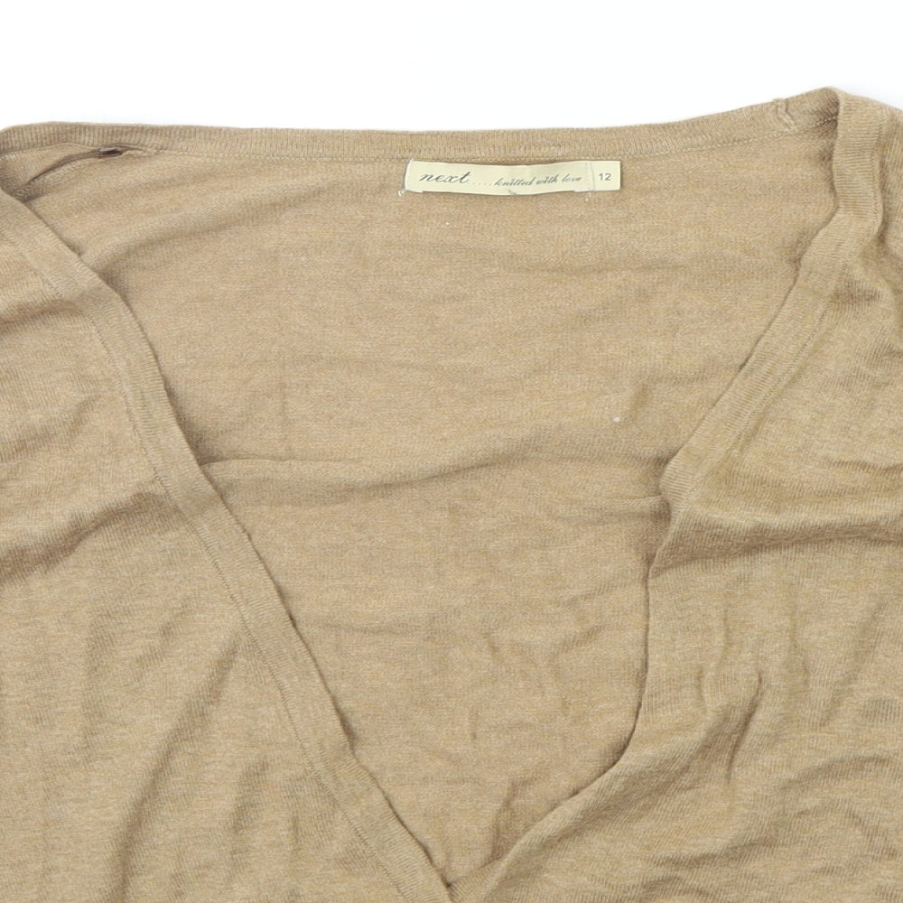 NEXT Womens Beige   Cardigan Jumper Size 12