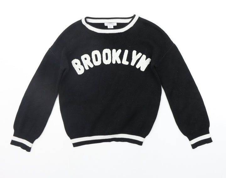 Primark Boys Black Pullover Jumper Size 9-10 Years