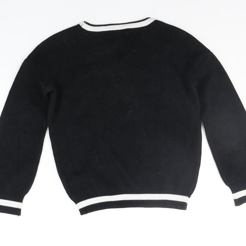 Primark Boys Black   Pullover Jumper Size 9-10 Years