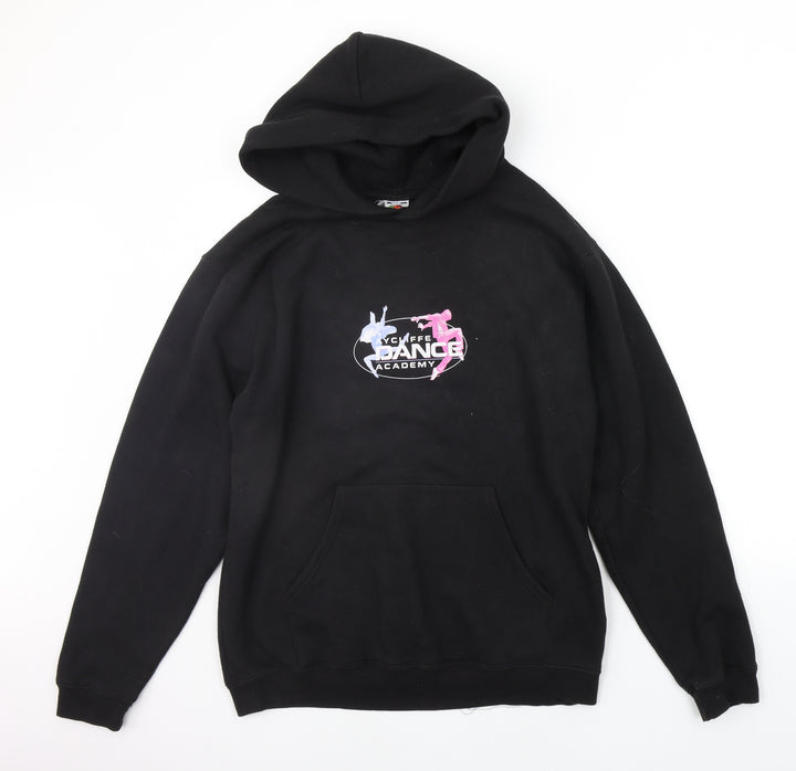 Fruit of the Loom Girls Black   Pullover Hoodie Size 14-15 Years
