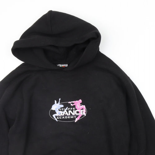 Fruit of the Loom Girls Black   Pullover Hoodie Size 14-15 Years