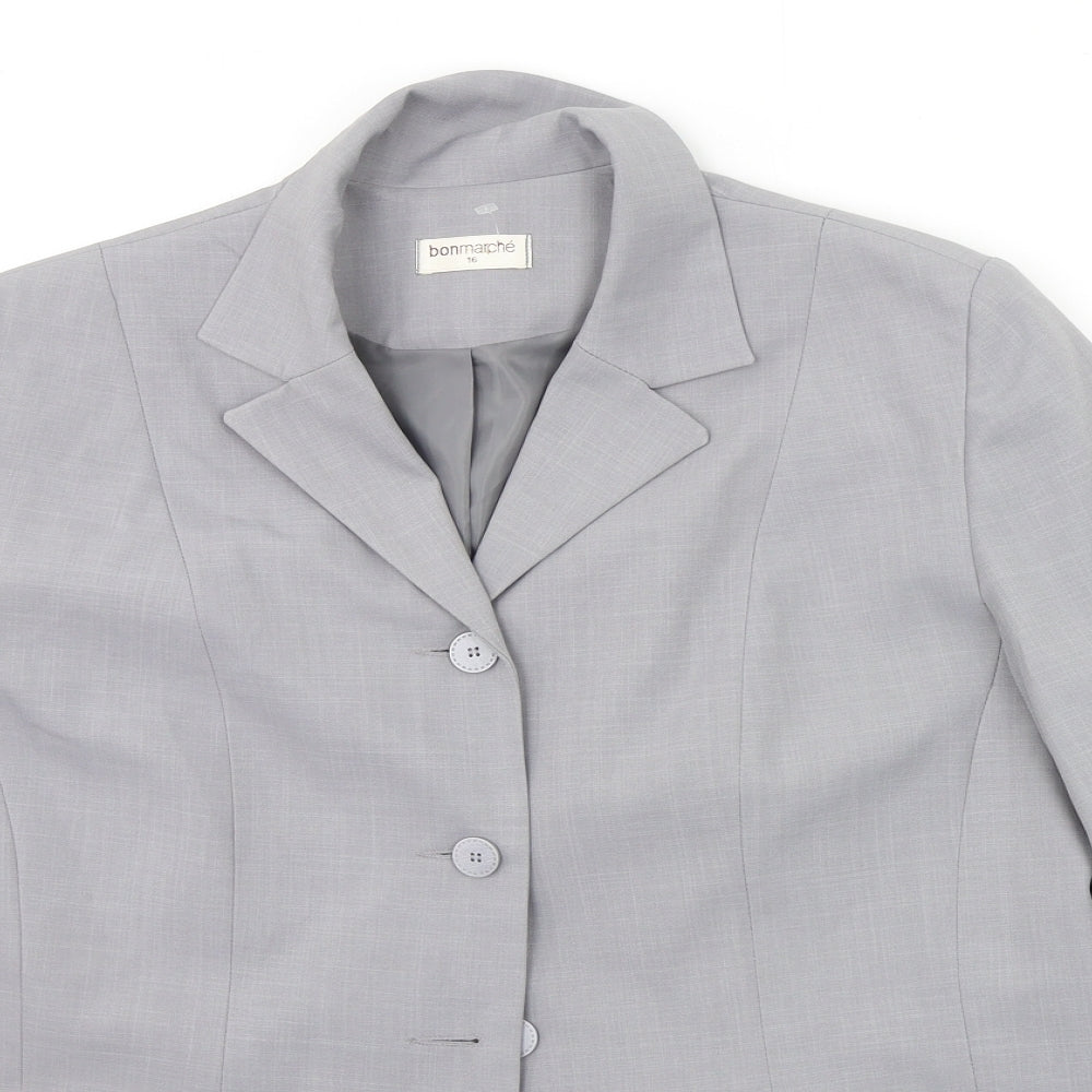 BONMARCHE Womens Grey   Jacket Suit Jacket Size 16