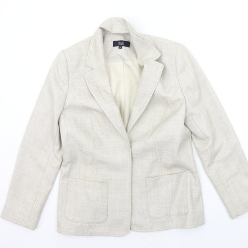 ISLE Essentials  Womens Beige   Jacket Suit Jacket Size 10