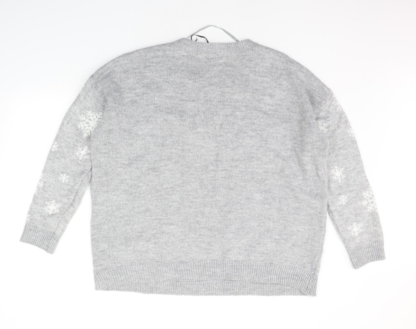 Primark Mens Grey Geometric  Pullover Jumper Size XL  - CHRISTMAS