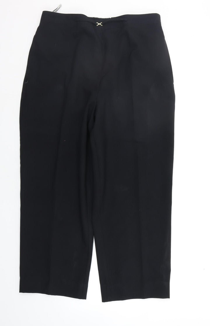 BHS Womens Black Trousers Size 14 L23 in