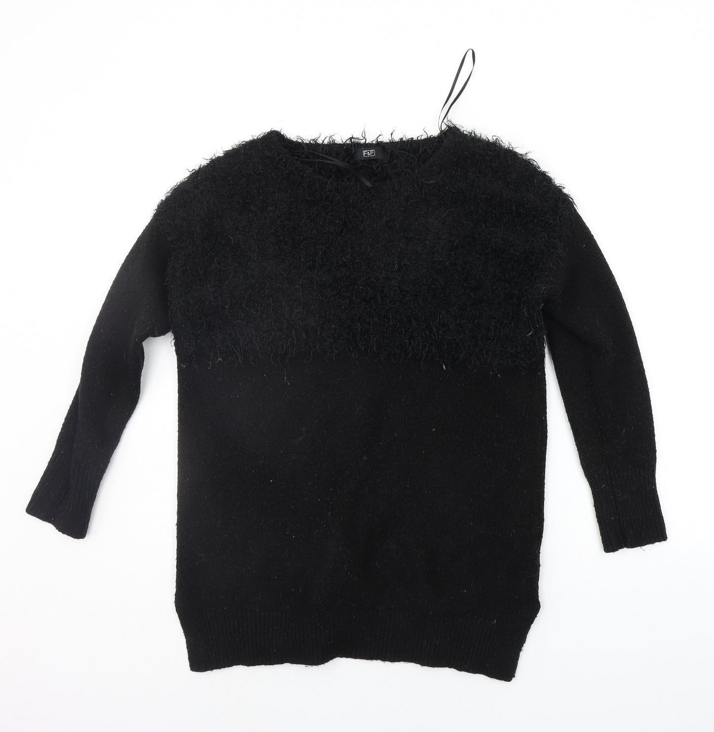 F&F Womens Black   Pullover Jumper Size 8
