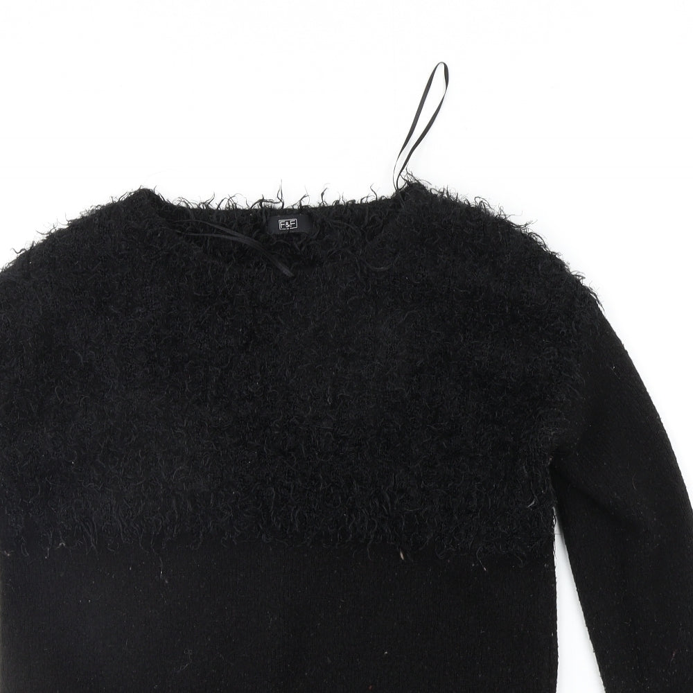 F&F Womens Black   Pullover Jumper Size 8