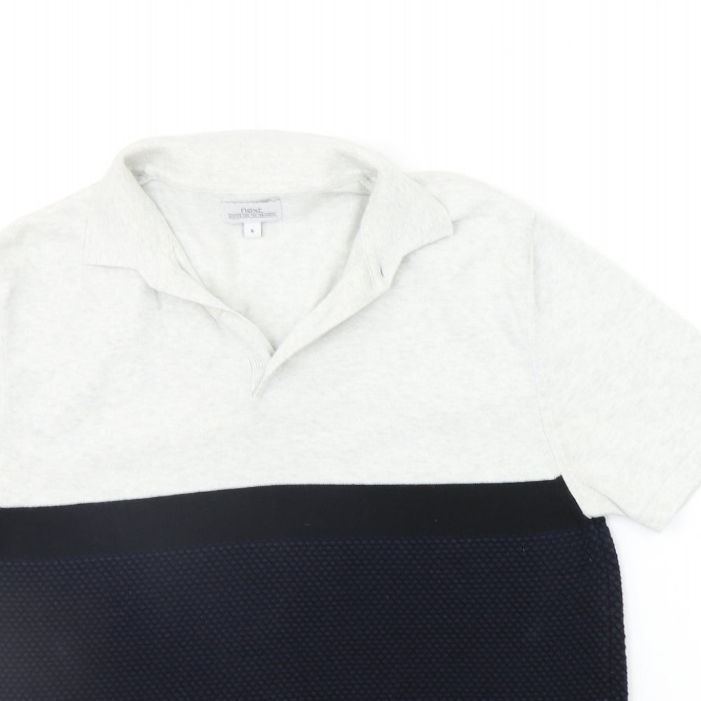 NEXT Mens Grey    Polo Size M