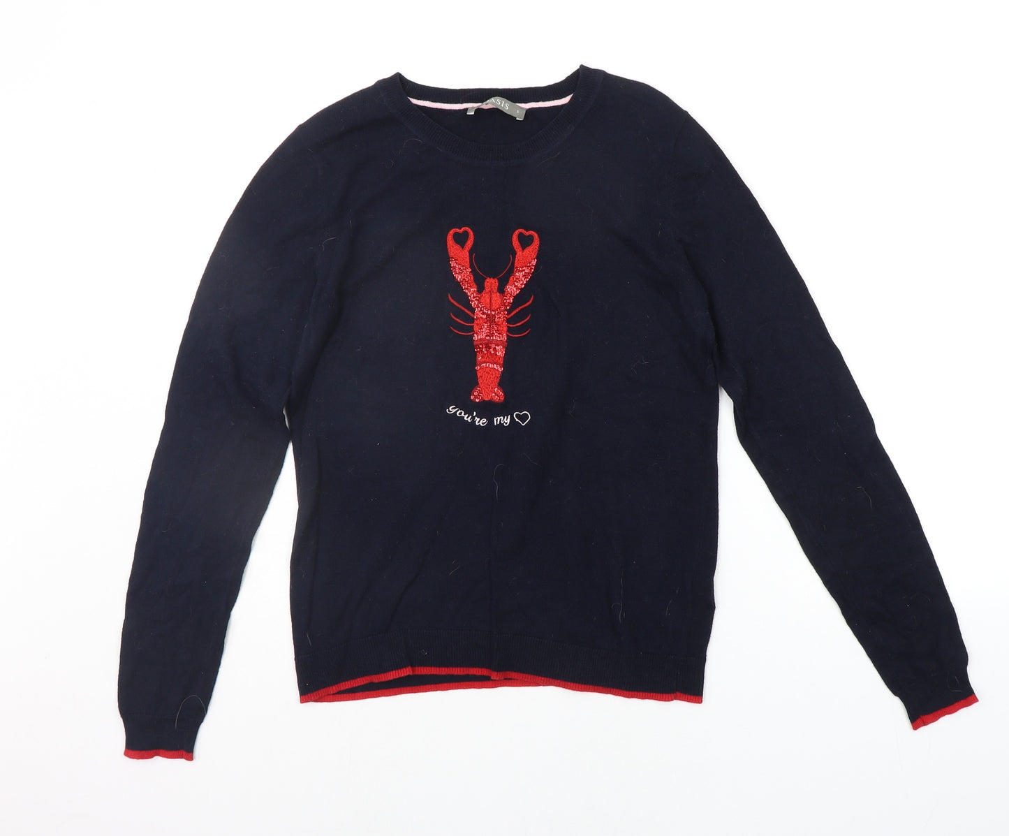 Oasis Womens Blue   Pullover Jumper Size S  - Lobster