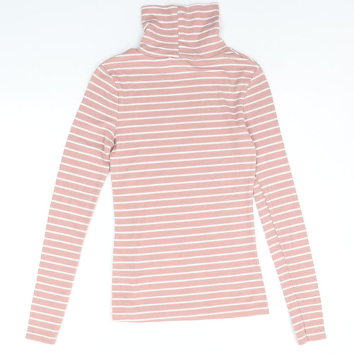 New Look Womens Pink Striped  Pullover Jumper Size 10