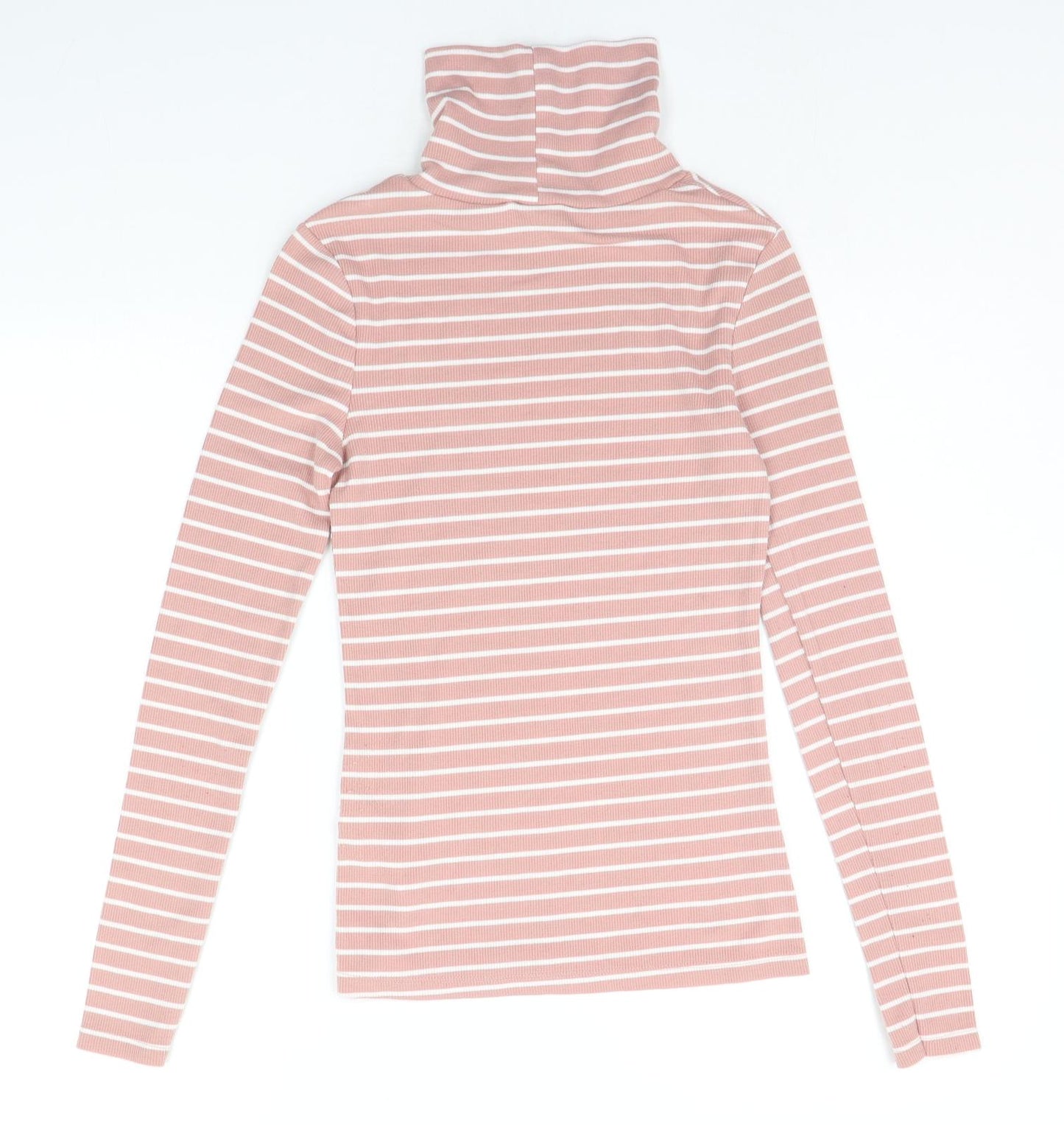 New Look Womens Pink Striped  Pullover Jumper Size 10