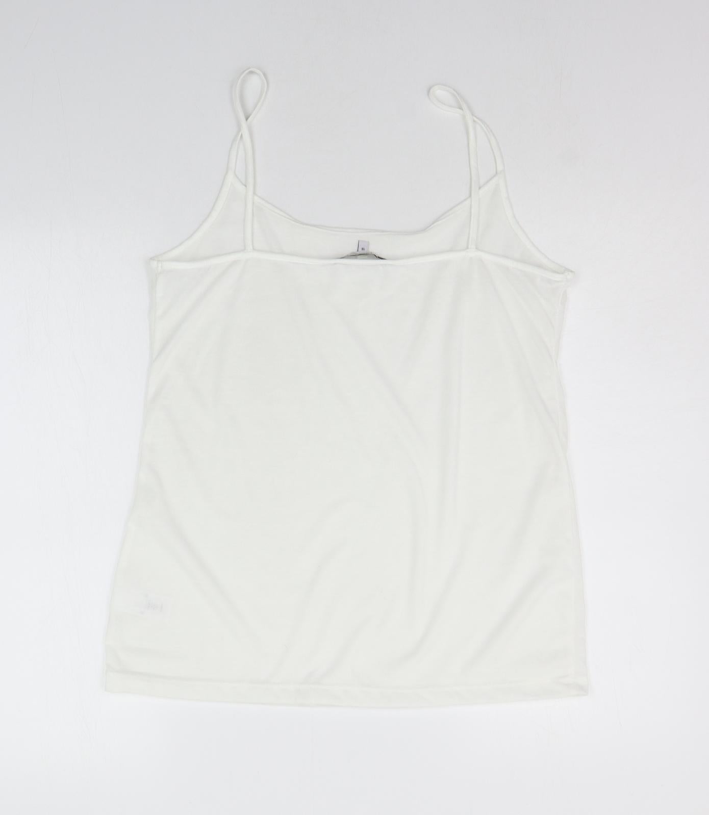 NEXT Womens White   Basic Tank Size 16
