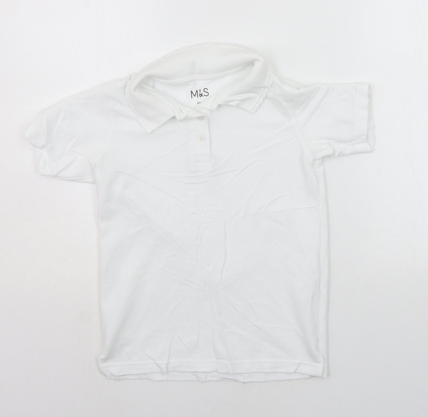 Marks and Spencer Girls Silver   Basic Polo Size 8-9 Years