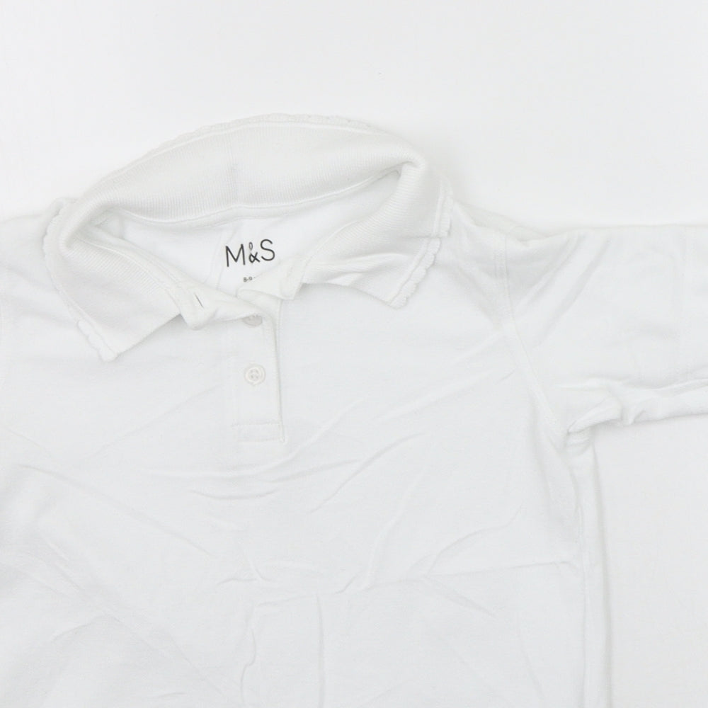 Marks and Spencer Girls Silver   Basic Polo Size 8-9 Years