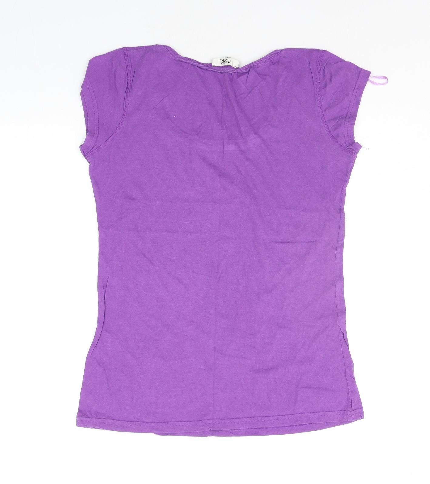 MK Womens Purple   Basic T-Shirt Size 12