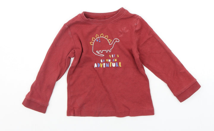 George Baby Orange Basic T-Shirt Size 18-24 Months - DINOSAUR