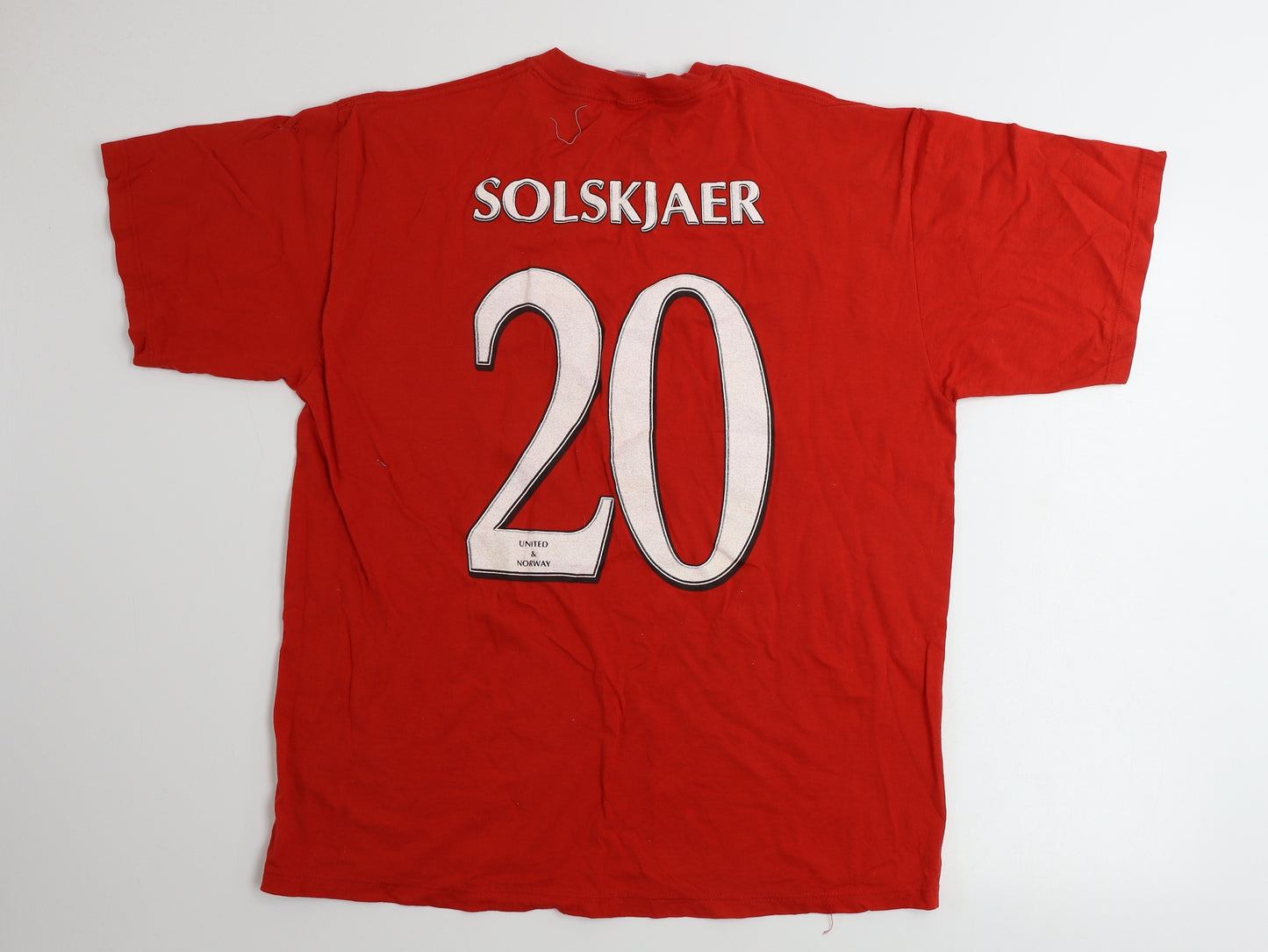 JERZEES  Mens Red    T-Shirt Size 2XL  - manchester united