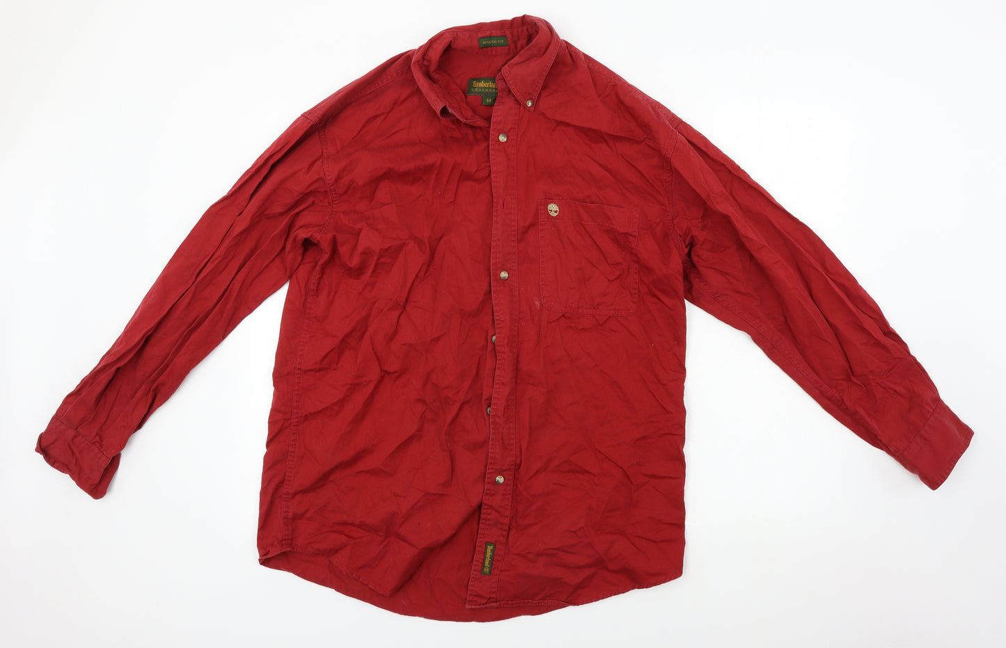 Timberland  Mens Red    Button-Up Size M