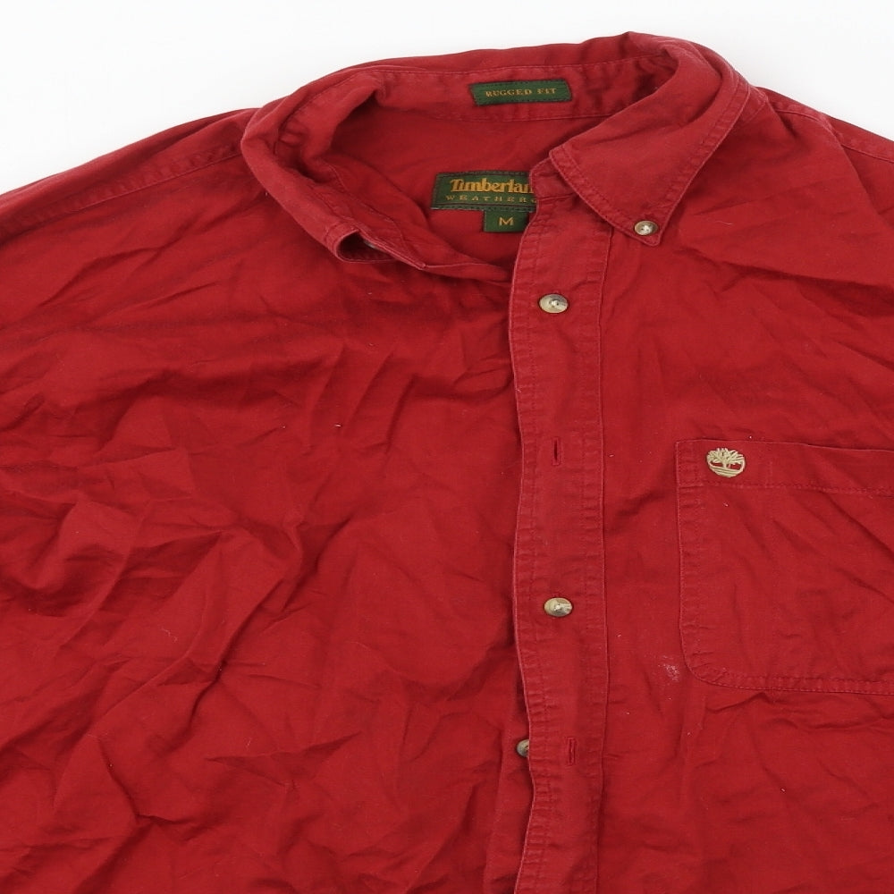 Timberland  Mens Red    Button-Up Size M