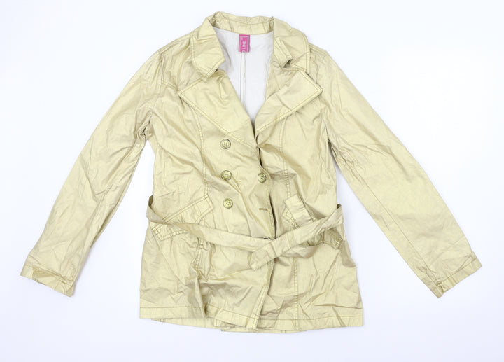 world line Womens Gold Jacket Coat Size 12