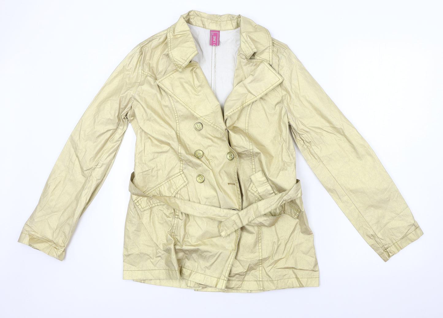 world line Womens Gold   Jacket Coat Size 12