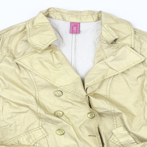 world line Womens Gold   Jacket Coat Size 12