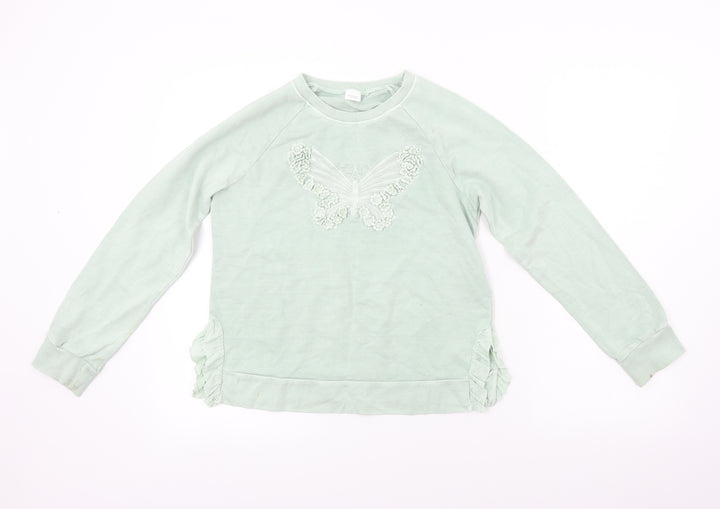 NEXT Girls Green Pullover Jumper Size 11 Years