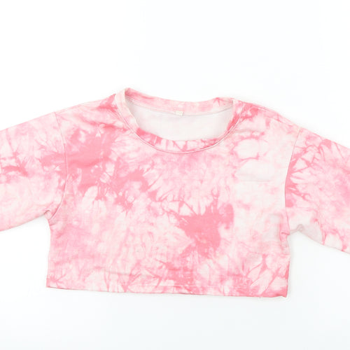 Preworn  Girls Pink   Pullover Jumper Size 7-8 Years