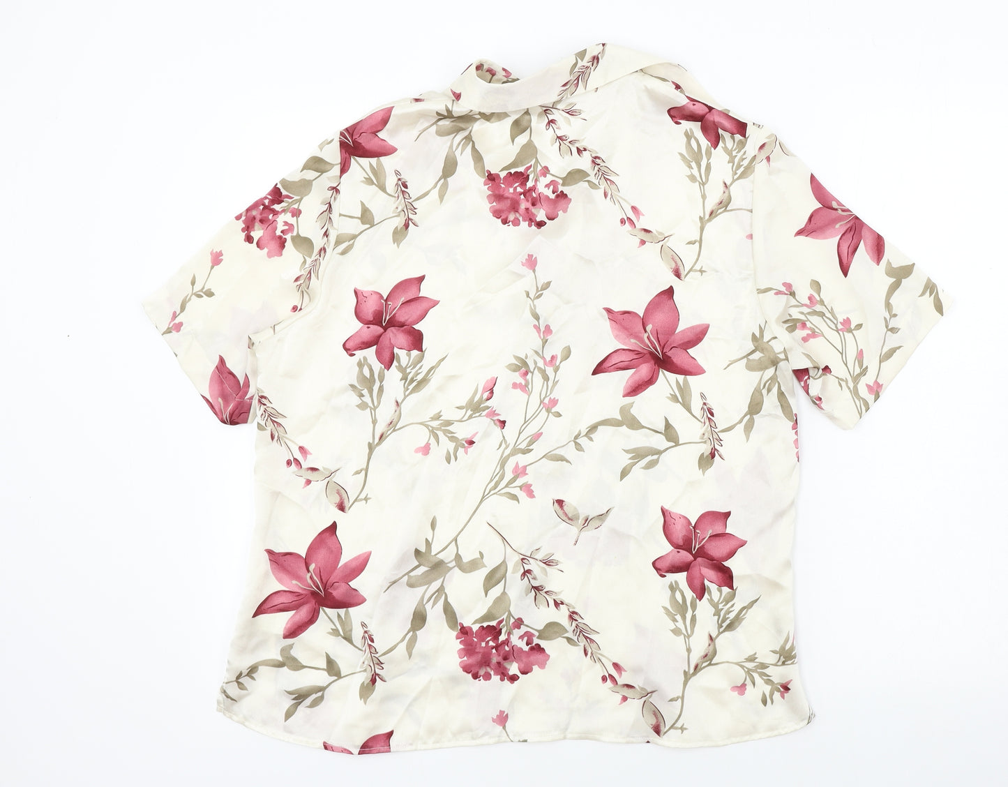 Gerry Webber    Womens Beige Floral  Basic Button-Up Size 18