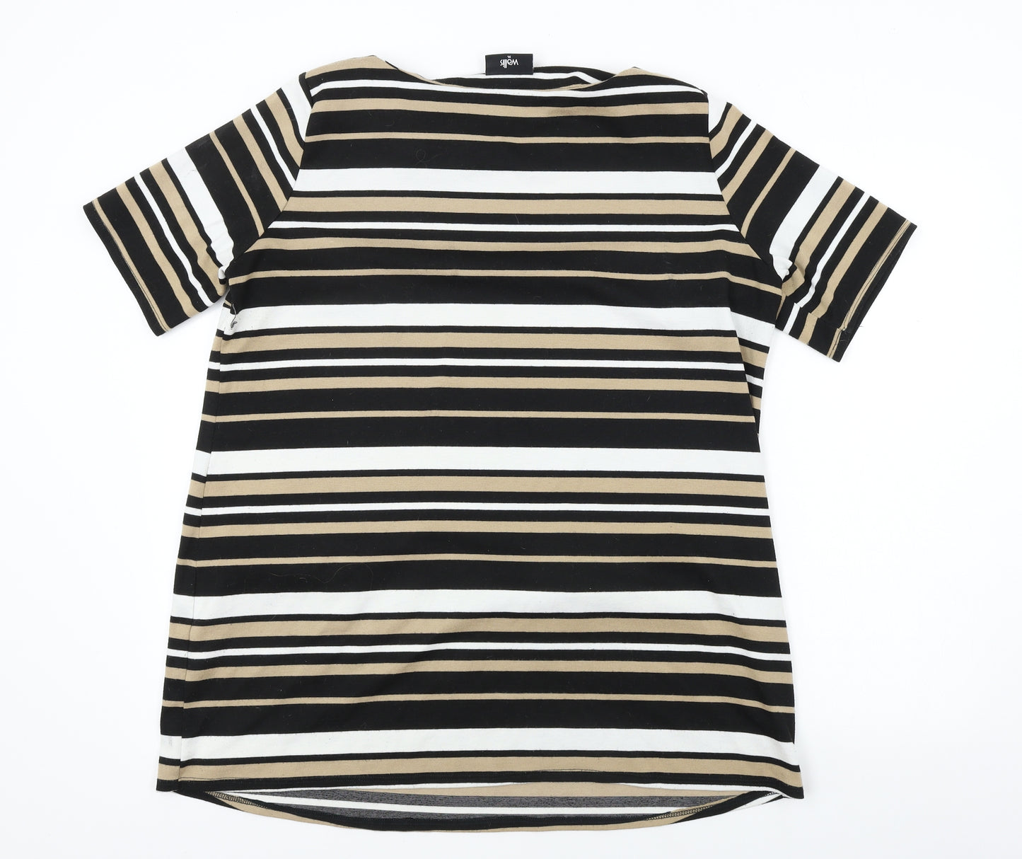 Wallis  Womens Black Striped  Pullover Jumper Size XL