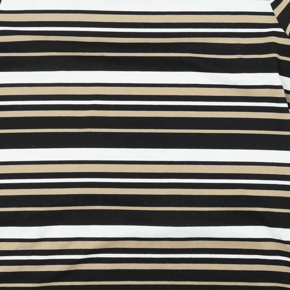 Wallis  Womens Black Striped  Pullover Jumper Size XL