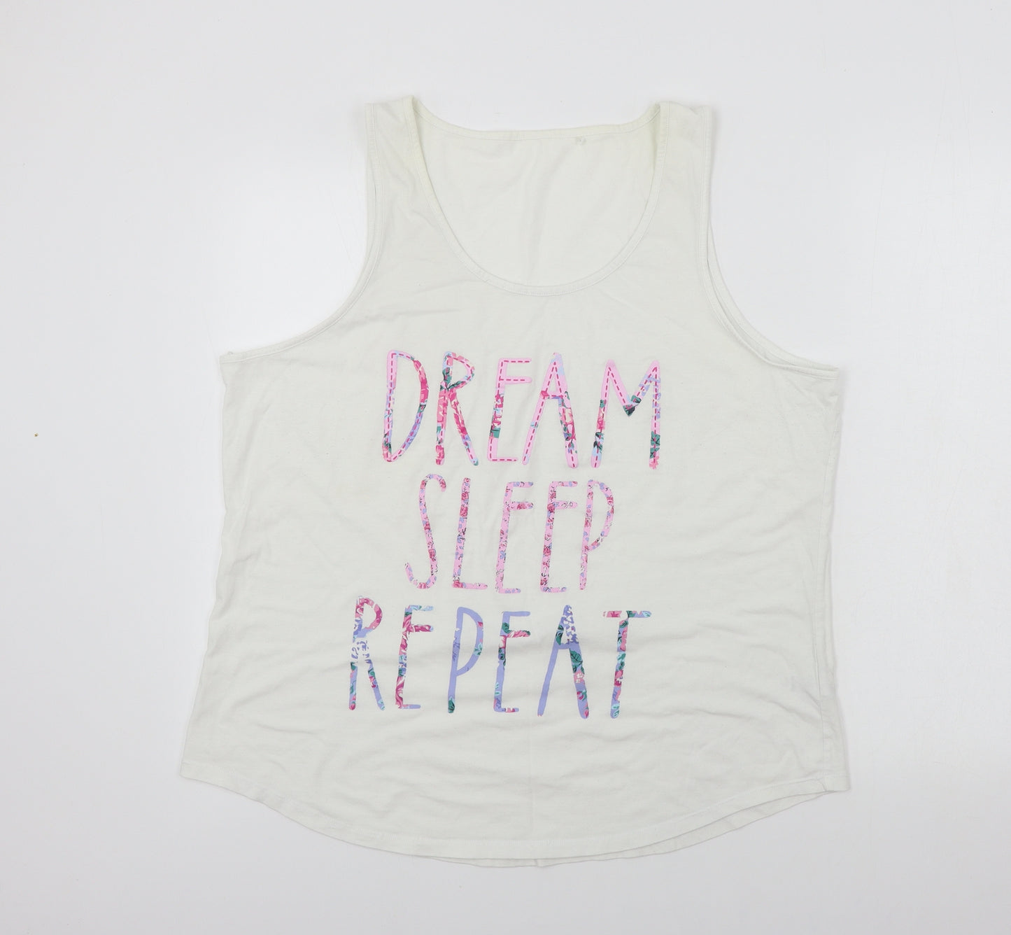 George  Womens White   Basic Tank Size 22