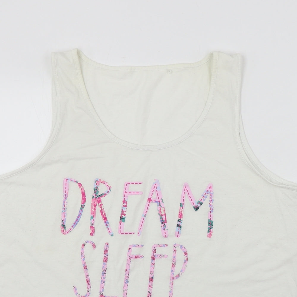 George  Womens White   Basic Tank Size 22