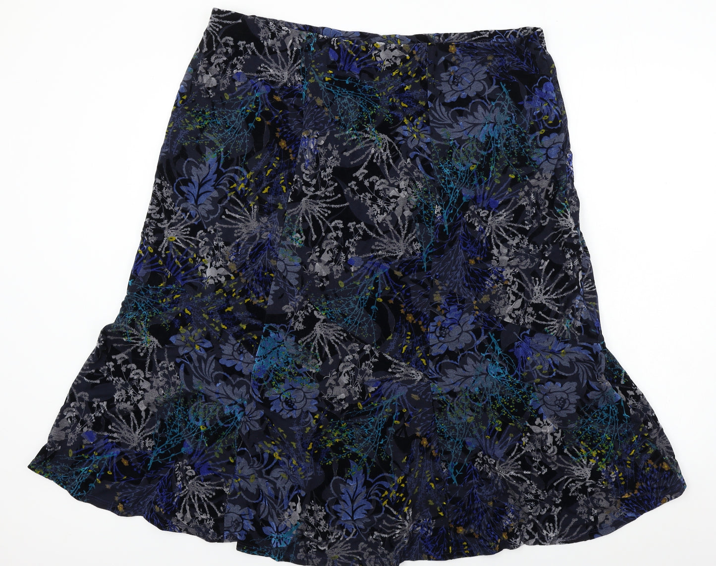 Bonmarché  Womens Blue Floral  A-Line Skirt Size 22