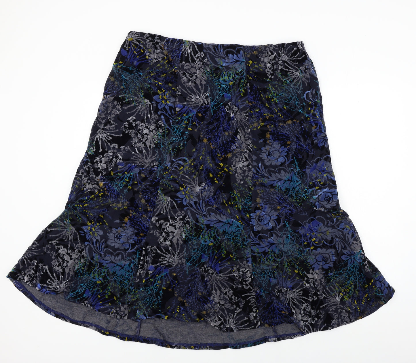 Bonmarché  Womens Blue Floral  A-Line Skirt Size 22