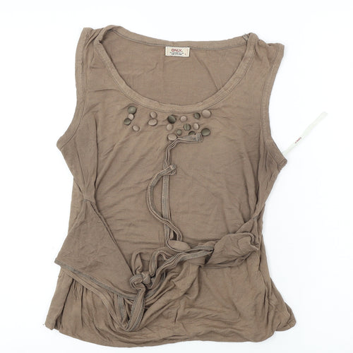 only  Womens Brown   Basic Tank Size L