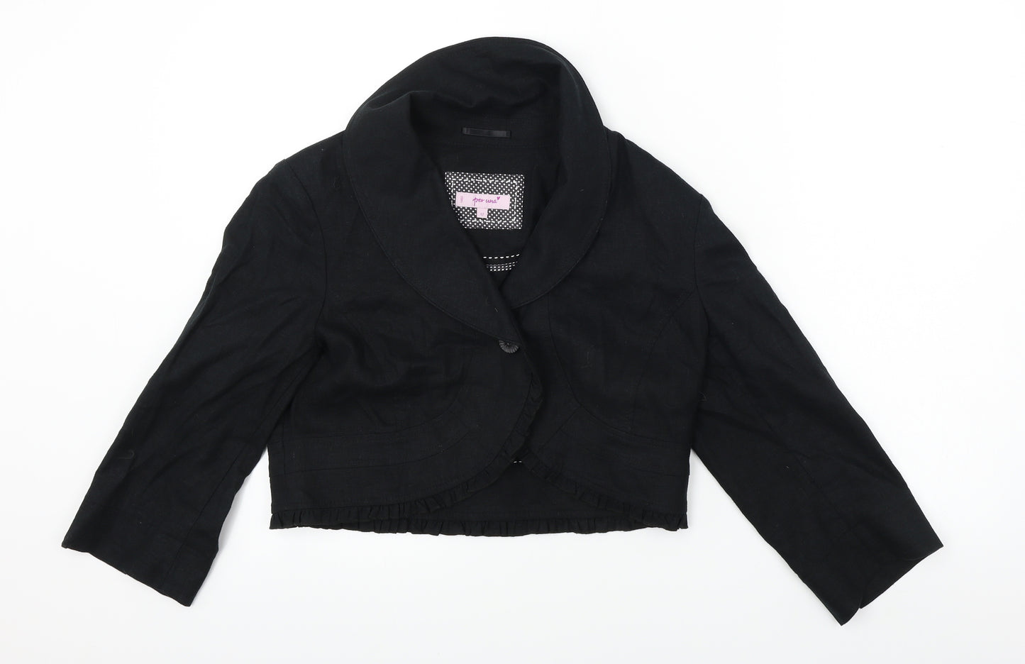 Per Una  Womens Black   Cardigan Jumper Size 12