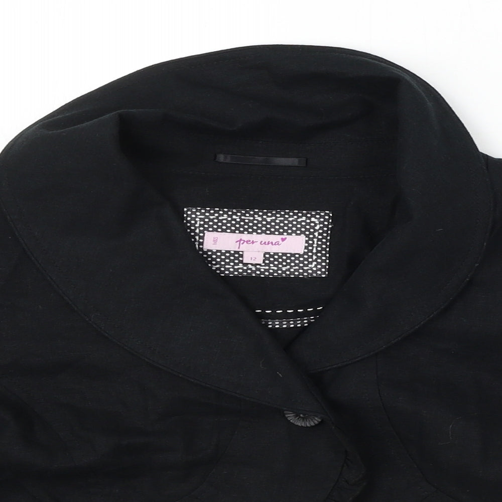 Per Una  Womens Black   Cardigan Jumper Size 12