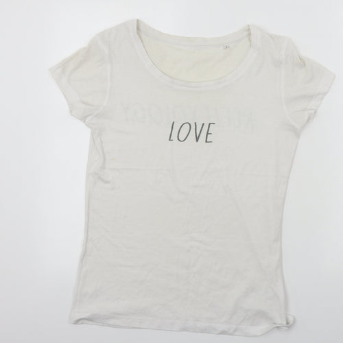 BC Collection  Womens White   Basic T-Shirt Size S