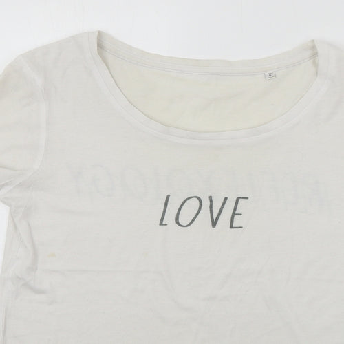 BC Collection  Womens White   Basic T-Shirt Size S